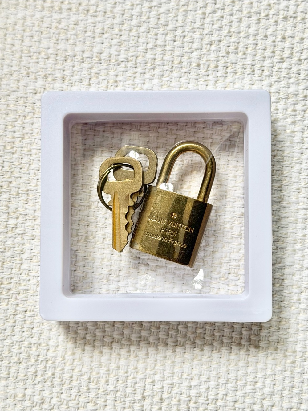 Louis Vuitton Gold-Tone Padlock and Key Set #335 - Picture 2 of 3